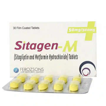Picture of Sitagen M 50/500mg Tab 10x3s
