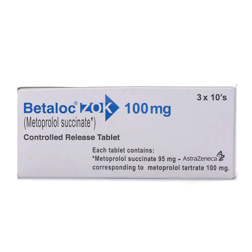 Picture of Betaloc Zok 100mg Tab 10x3s