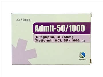 Picture of Admit 50/1000mg Tab 14x1s