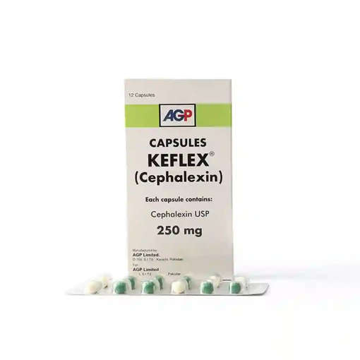 Picture of Keflex 250mg Cap 1x12s